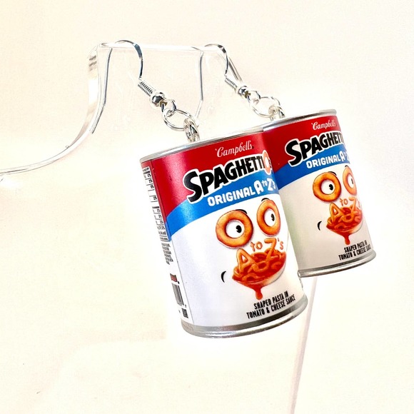 Spaghetti O’s Earrings - Mini Brands 5 Earrings - Food Earrings - Soup Earrings - Picture 4 of 10